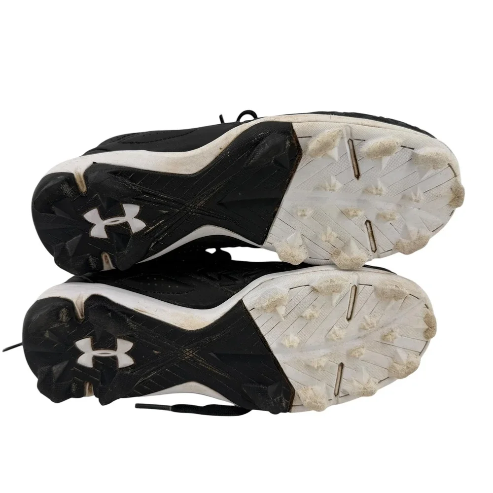 Under Armour Leadoff Low RM JR Kids Baseball Cleats Black White 3027455-001 3.5Y